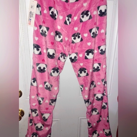 Pair of pug Pajama Bottoms with Pugs L - Picture 1 of 6